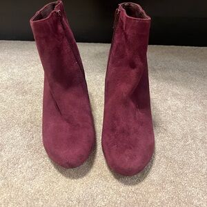 ALDO Burgundy Ankle Booties